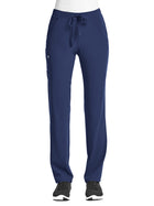 Women's Fitted Five-Pocket Tapered Leg Pant - SJ201 - Navy