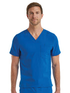 Unisex One-Pocket V-Neck Top - SJ501 - Royal Blue