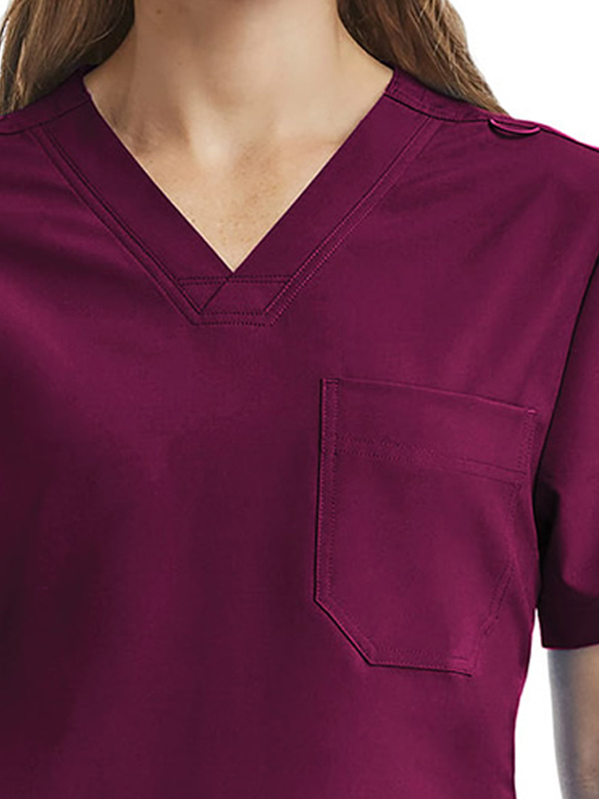 Unisex Three-Pocket V-Neck Scrub Top