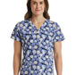 Women's Two-Pocket V-Neck Print Scrub Top