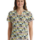 Women's Two-Pocket V-Neck Print Scrub Top