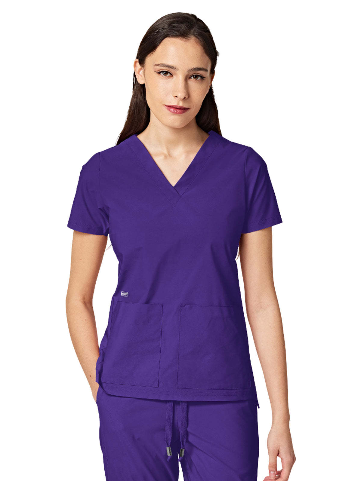Women's Two-Pocket CRESSY V-Neck Top - 1001 - Dark Purple