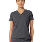 Women's Two-Pocket ASTRID V-Neck Top - 1006 - Charcoal
