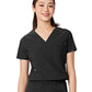 Women's Two-Pocket Tuck Band VALENCIA V-Neck Top - 1011 - Black