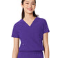 Women's Two-Pocket Tuck Band VALENCIA V-Neck Top - 1011 - Dark Purple