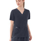 Women's Five-Pocket AURORA V-Neck Top - 1028 - Charcoal