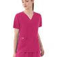 Women's Five-Pocket AURORA V-Neck Top - 1028 - Parkley Pink
