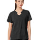 Women's Two-Pocket TESS Mandarin Mock Wrap Top - 1041 - Black