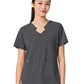 Women's Two-Pocket TESS Mandarin Mock Wrap Top - 1041 - Charcoal
