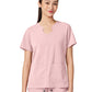Women's Two-Pocket TESS Mandarin Mock Wrap Top - 1041 - Light Pink