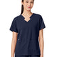 Women's Two-Pocket TESS Mandarin Mock Wrap Top - 1041 - Navy