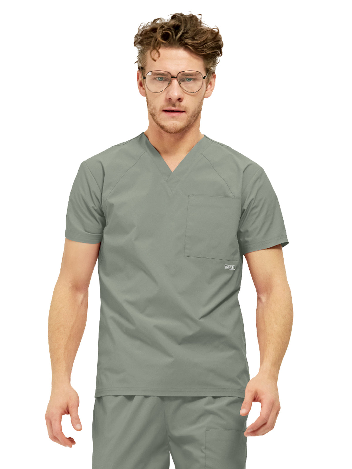 Men's Three-Pocket ATLAS V-Neck Top - 1516 - Camp Green