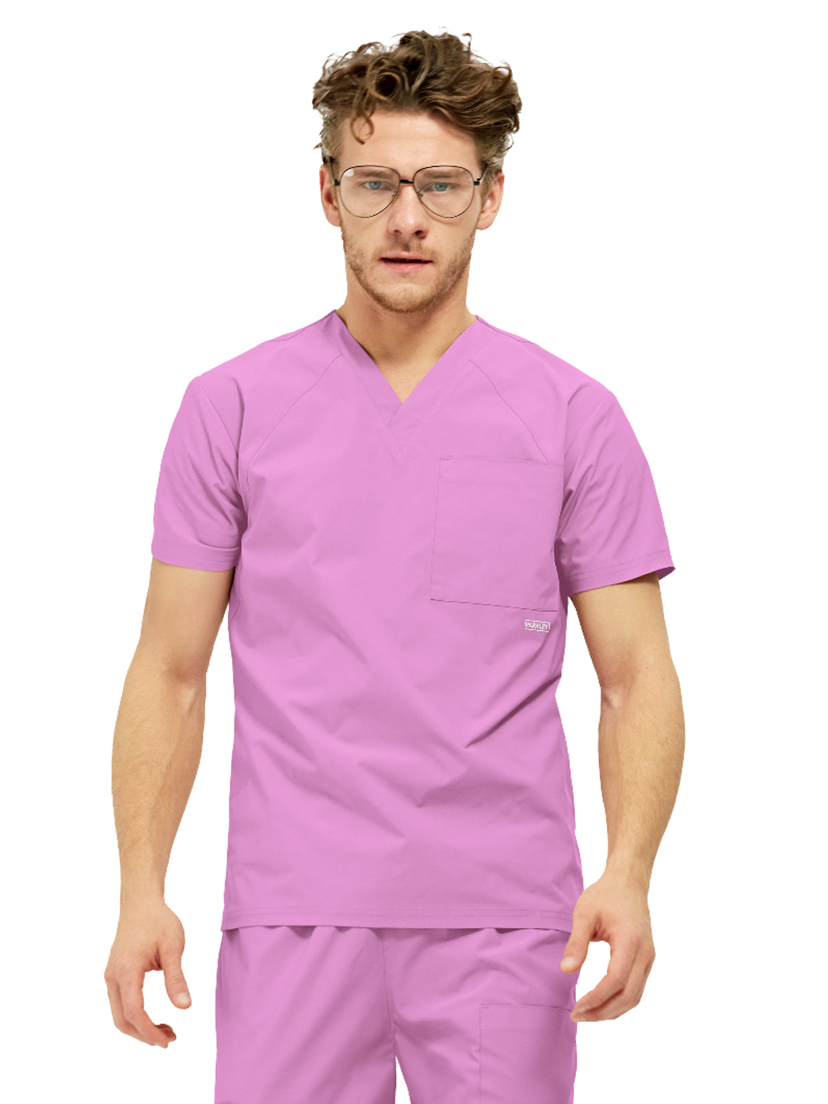 Men's Three-Pocket ATLAS V-Neck Top - 1516 - Pink Purple