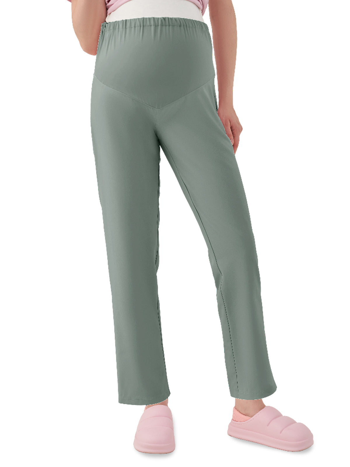 Women's Two-Pocket ZARA Maternity Pant - 2068 - Camp Green