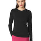 Women's Crew Neck Long Sleeve Tee - 5009 - Black