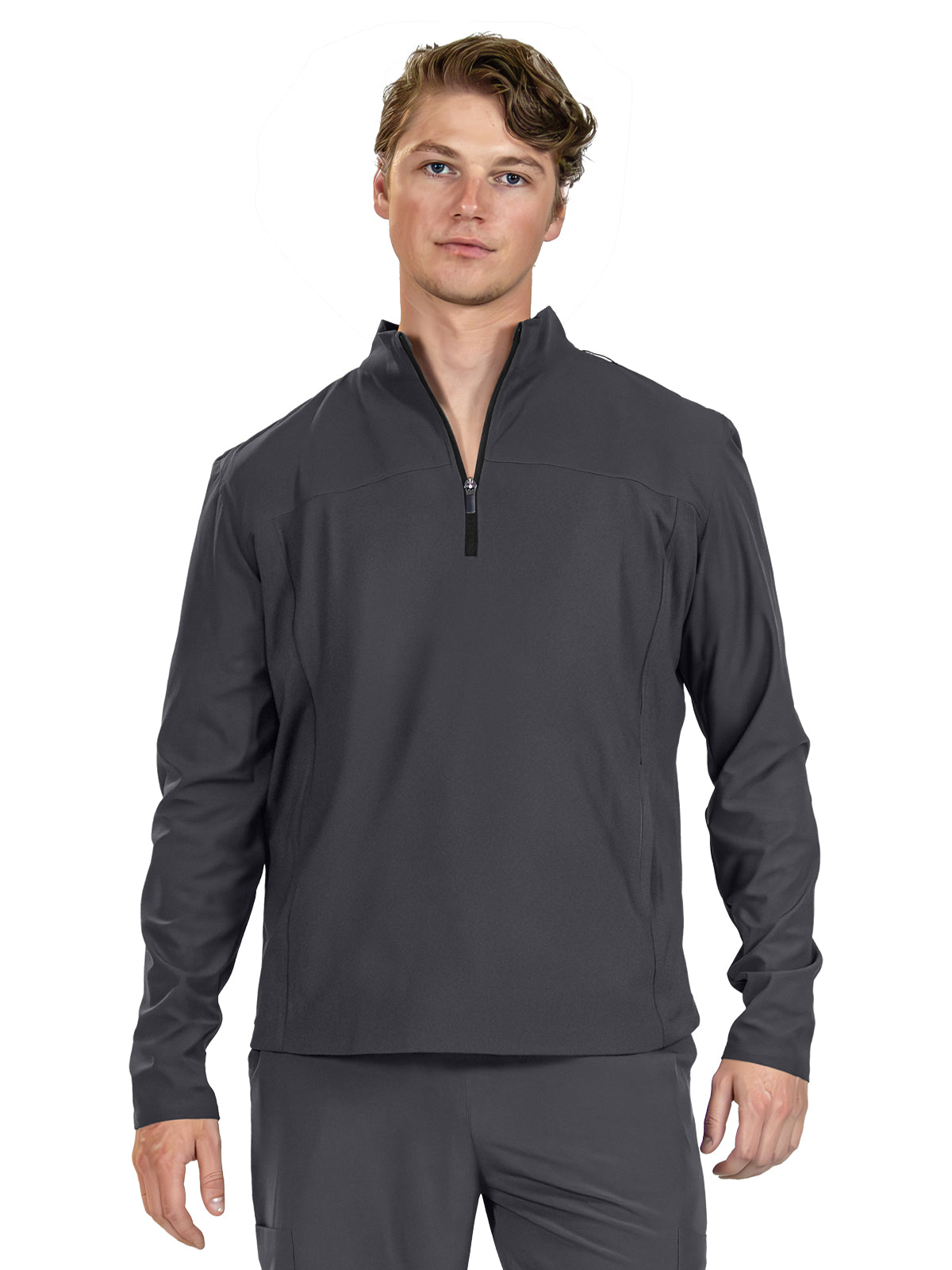 Men's Two-Pocket Perfect Quarter Zip Jacket - 6536 - Charcoal