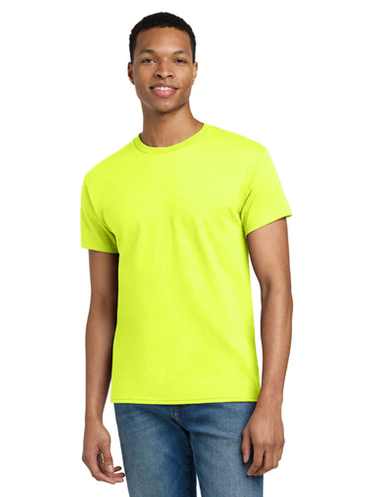 Men's Pocketless 100% US Cotton T-Shirt - 2000T - Safety Green