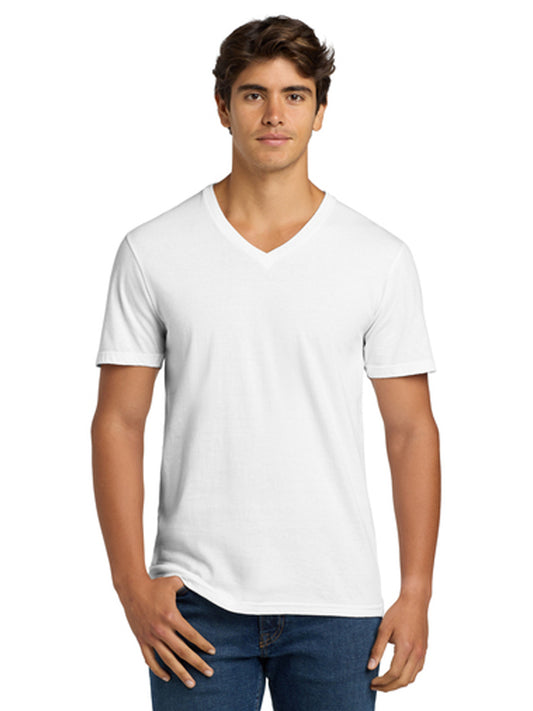 Men's Pocketless V-Neck T-Shirt - 64V00 - White