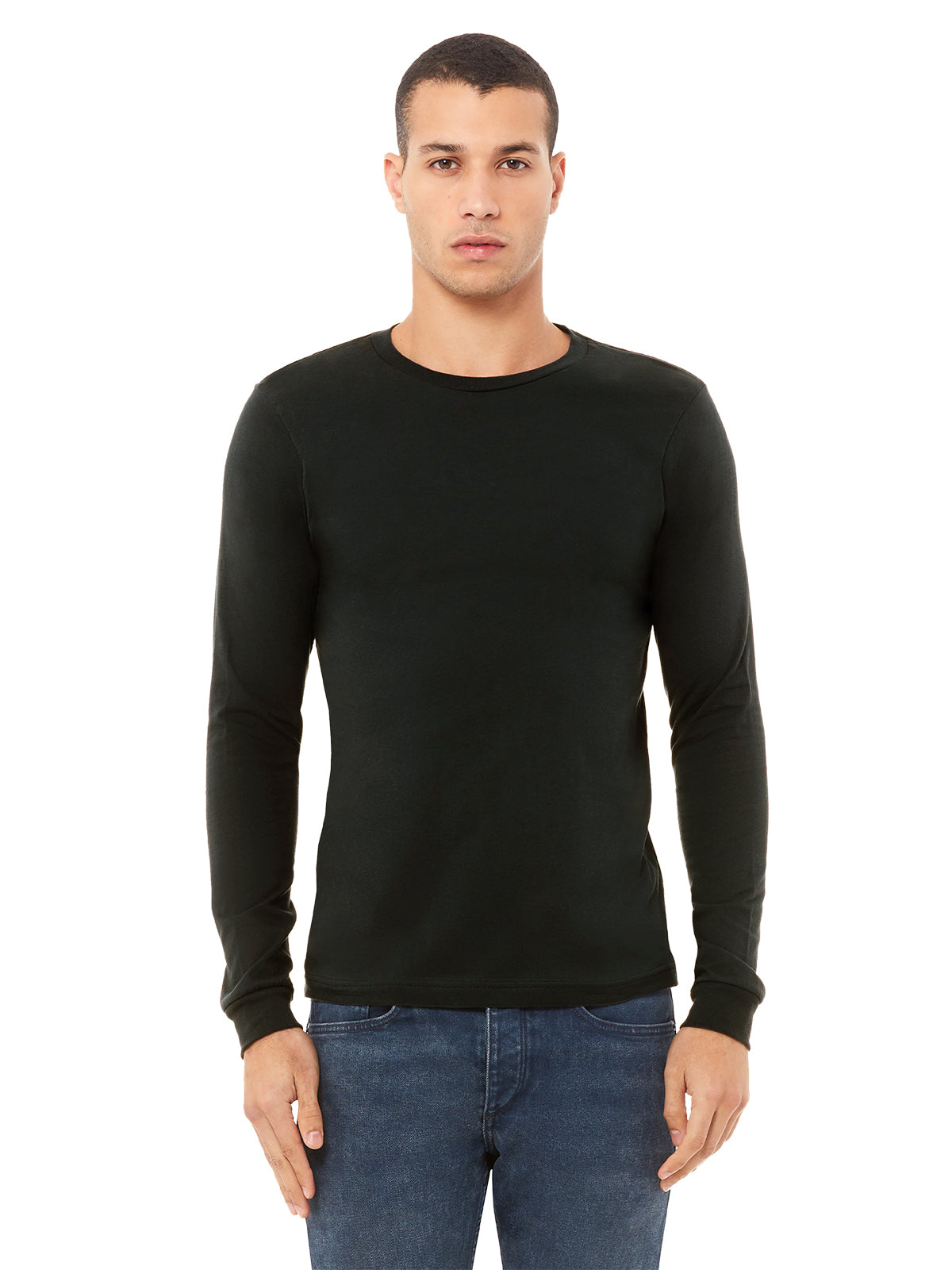 Unisex Jersey Long Sleeve Tee - BC3501 - Black