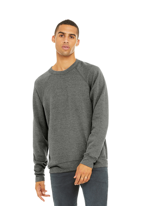 Unisex Raglan Sweatshirt - BC3901 - Grey Triblend