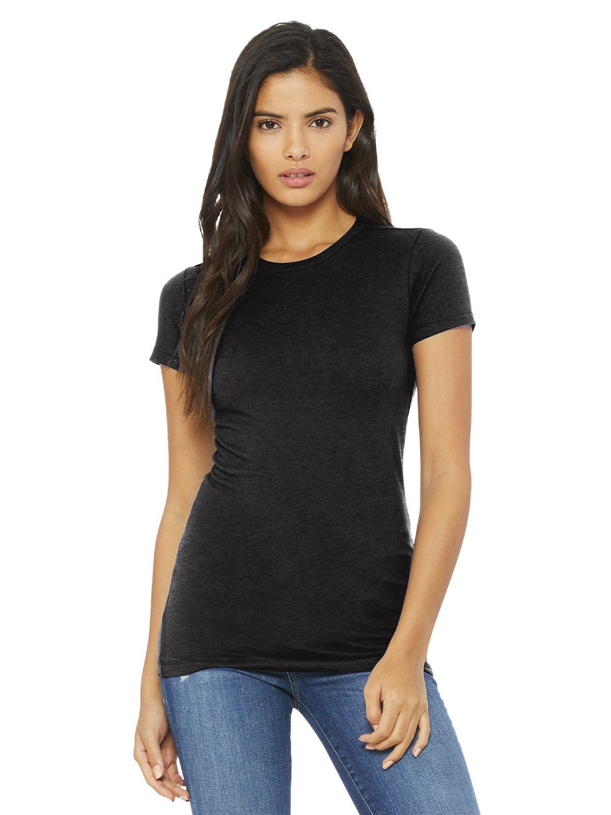 Women's Slim Fit Tee - BC6004 - Black Heather