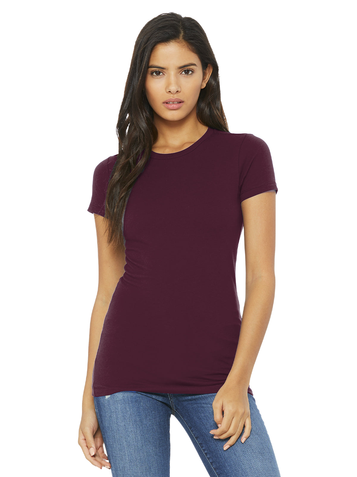 Women's Slim Fit Tee - BC6004 - Maroon