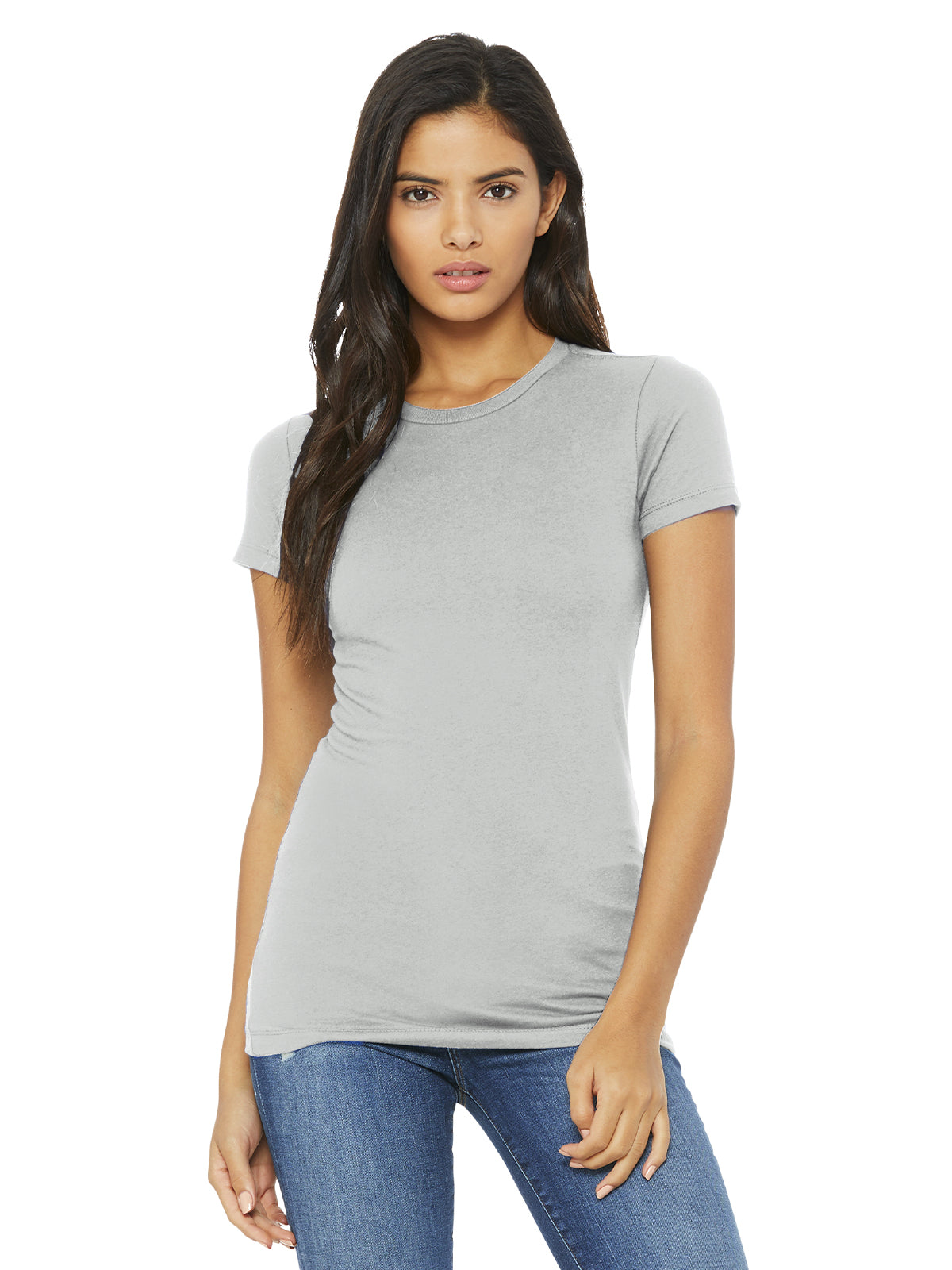 Women's Slim Fit Tee - BC6004 - Silver