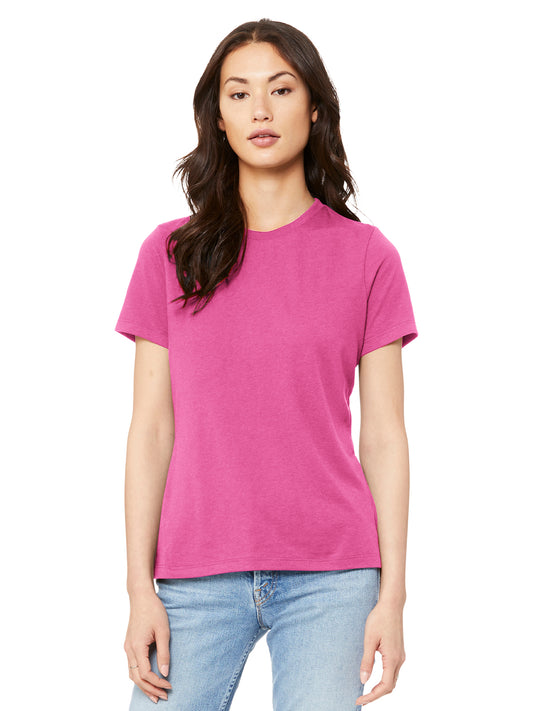 Women’s Relaxed Jersey Short Sleeve Tee - BC6400 - Charity Pink