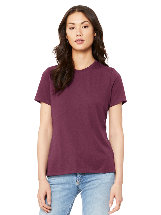 Women’s Relaxed Jersey Short Sleeve Tee - BC6400 - Maroon