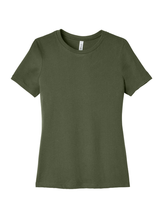 Women’s Relaxed Jersey Short Sleeve Tee - BC6400 - Military Green