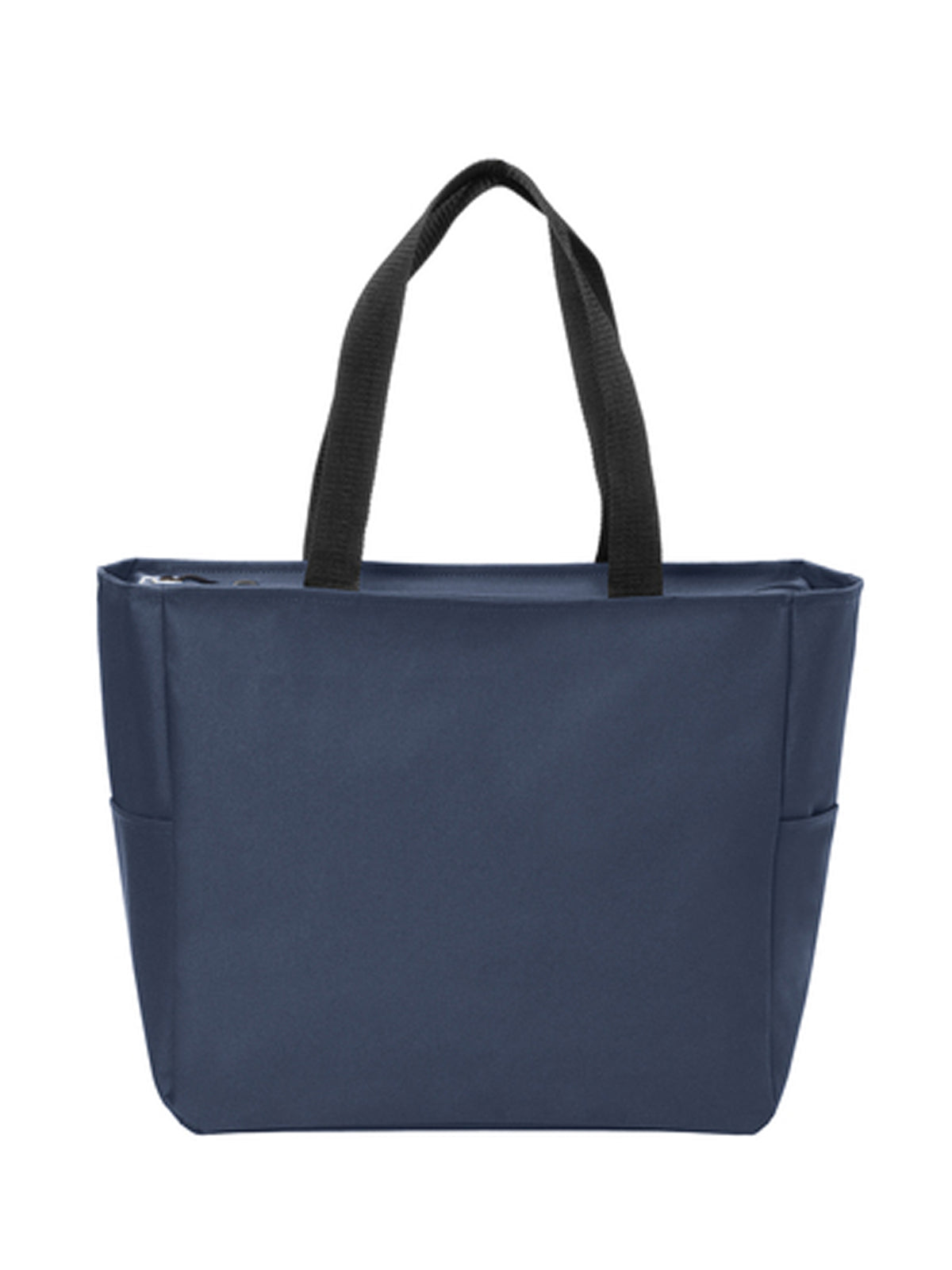 Essential Two-Pocket Zip Tote Bag - BG410 - Navy