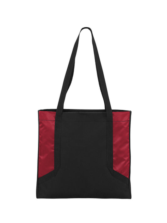 Over-the-Shoulder Circuit Tote Bag - BG417 - Rich Red/ Black
