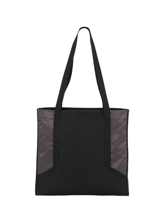 Over-the-Shoulder Circuit Tote Bag - BG417 - Sterling Grey/ Black