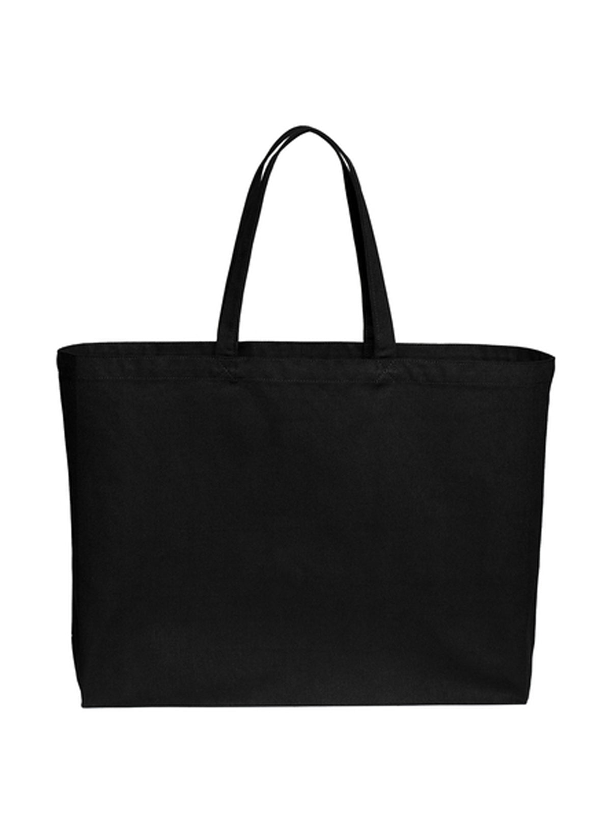 Cotton Canvas Jumbo Tote Bag - BG427 - Deep Black