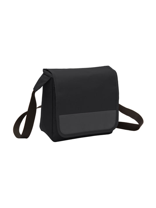 Lunch Cooler Messenger Bag - BG753 - Black/ Dark Charcoal