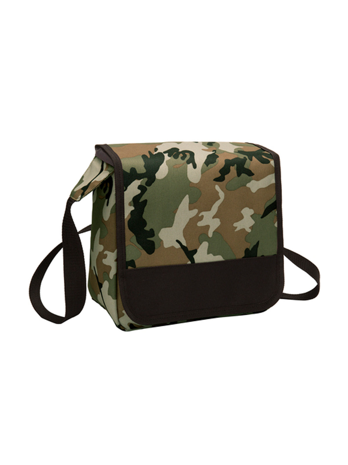 Lunch Cooler Messenger Bag - BG753 - Military Camo/ Black
