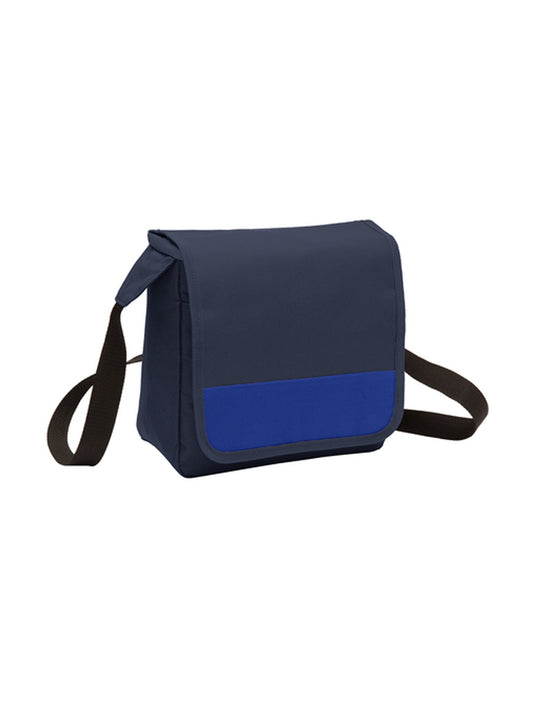 Lunch Cooler Messenger Bag - BG753 - Navy/ Twilight Blue