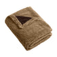 1-Pocket Faux Fur Blanket - BP45 - Fawn/ Espresso Brown