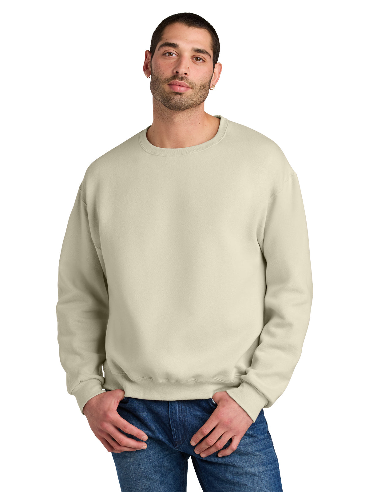 Unisex Pocketless Crewneck Sweatshirt - C12M - Putty