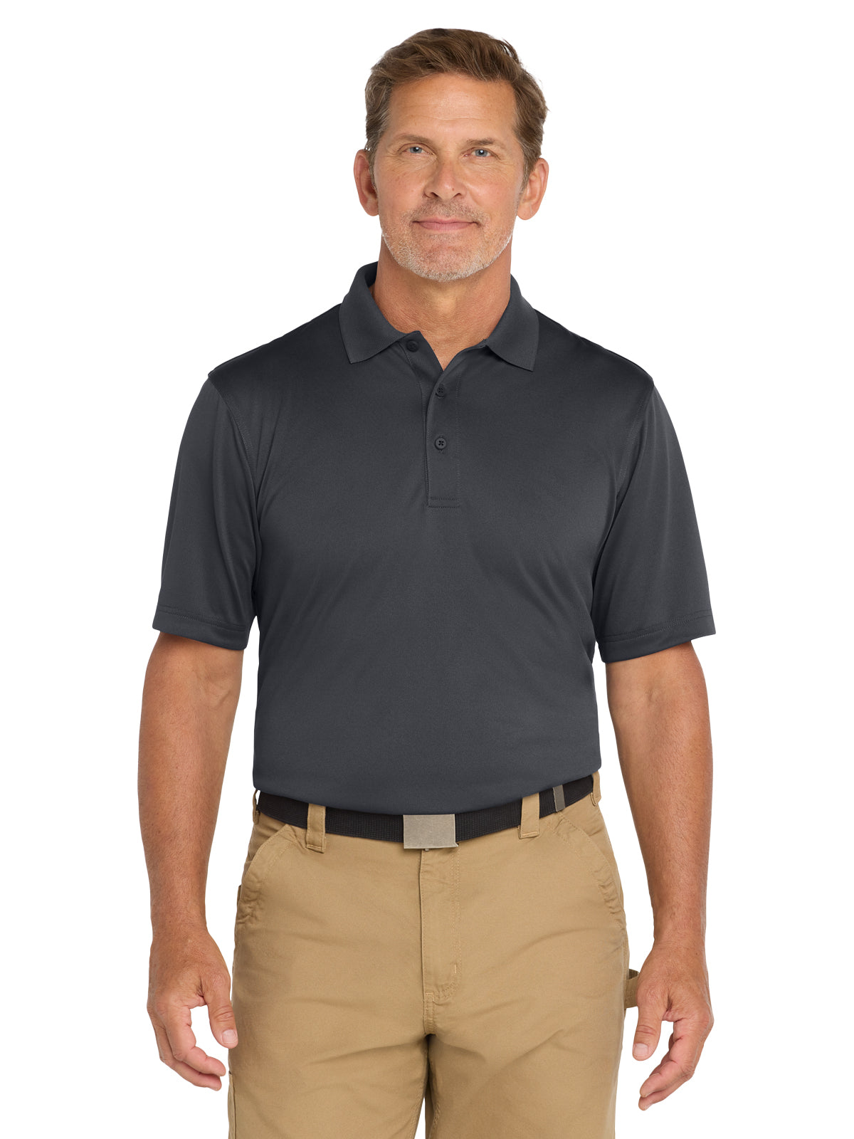 Men's Pocketless Snag-Proof Polo - CS412 - Charcoal