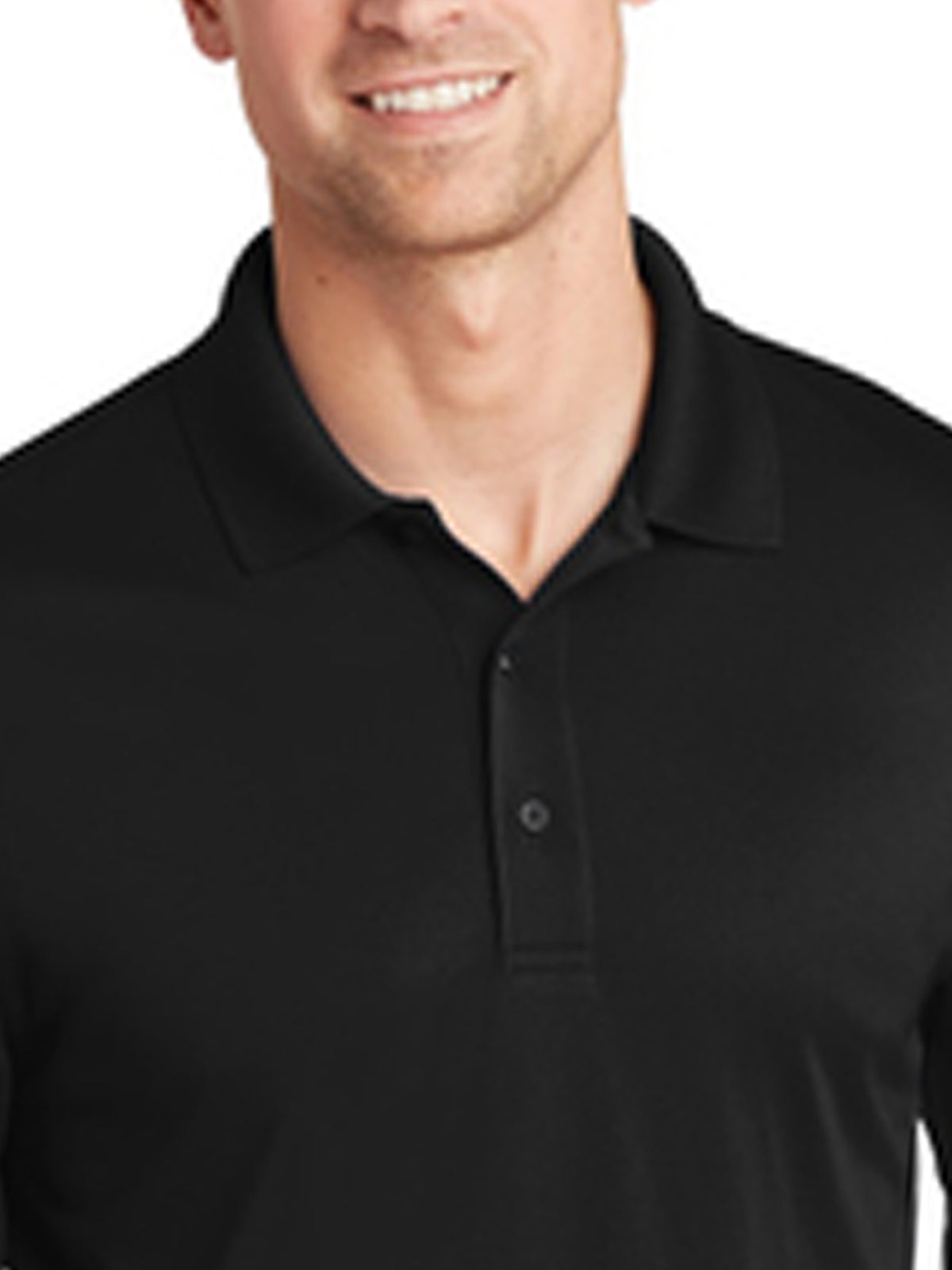 Men's Pocketless Long Sleeve Polo