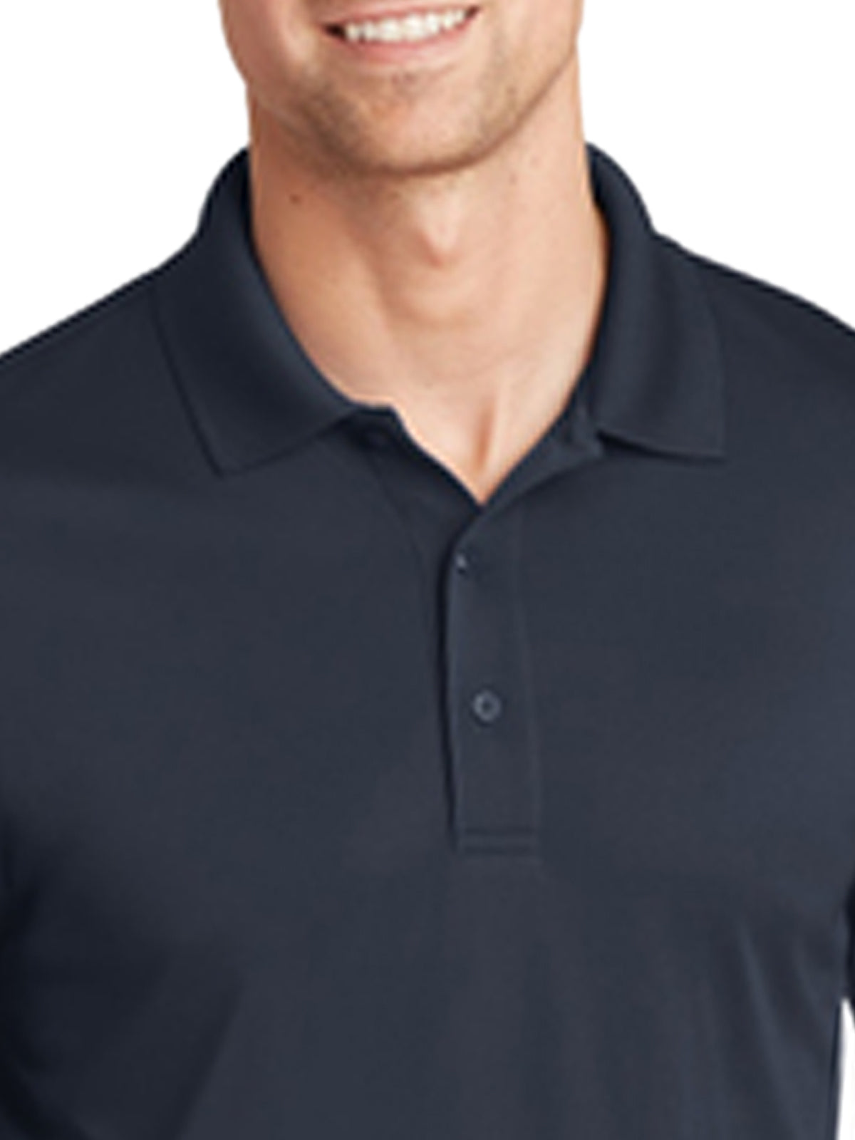 Men's Pocketless Long Sleeve Polo