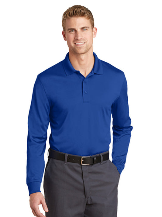 Men's Pocketless Long Sleeve Polo - CS412LS - Royal