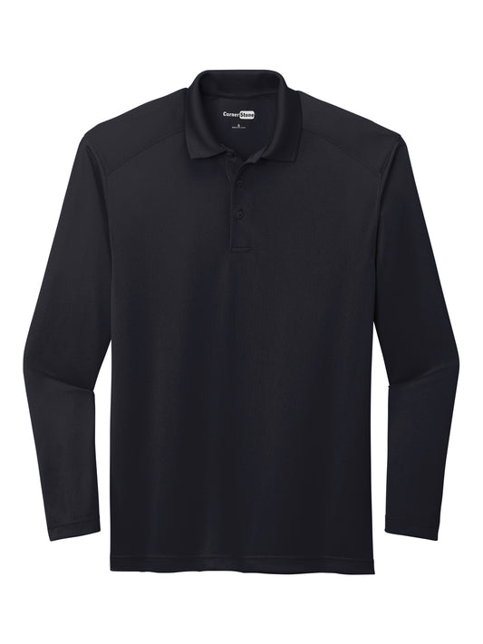 Men's Pocketless Lightweight Snag-Proof Long Sleeve Polo - CS418LS - Dark Navy