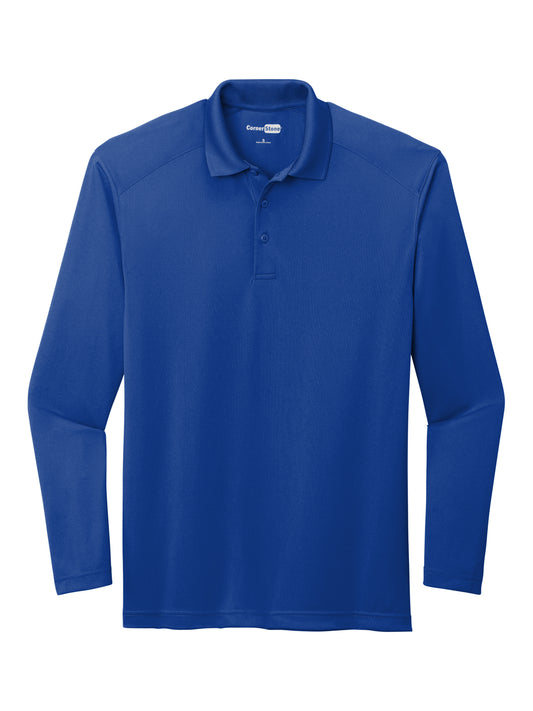Men's Pocketless Lightweight Snag-Proof Long Sleeve Polo - CS418LS - Royal