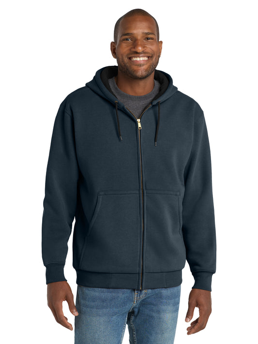 Men's 4-Pocket Heavyweight Full-Zip Hooded Sweatshirt - CS620 - Navy