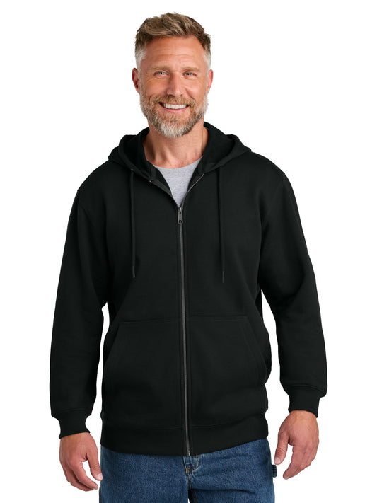 Men's Tough Fleece Full-Zip Hoodie - CSF631 - Black
