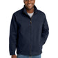 Men's Four-Pocket Washed Duck Cloth Flannel-Lined Work Jacket - CSJ40 - Navy
