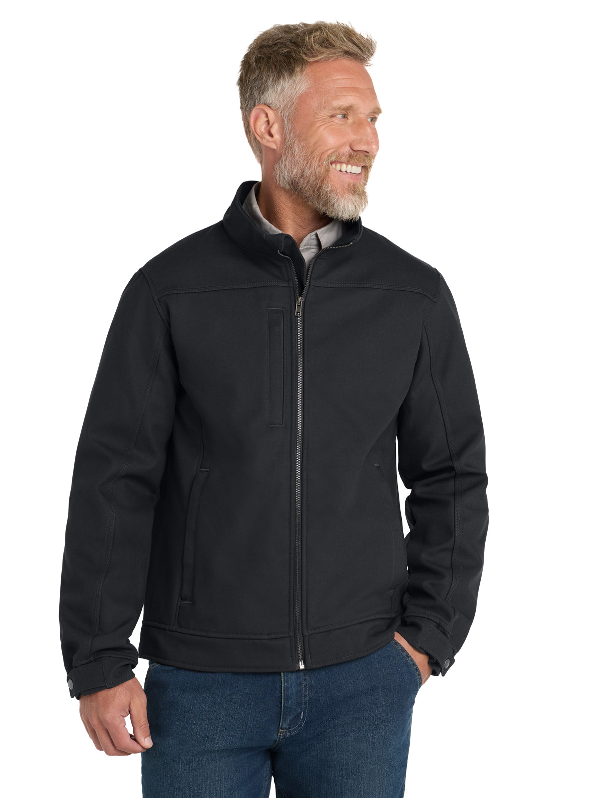Men's 6-Pocket Duck Bonded Soft Shell Jacket - CSJ60 - Charcoal