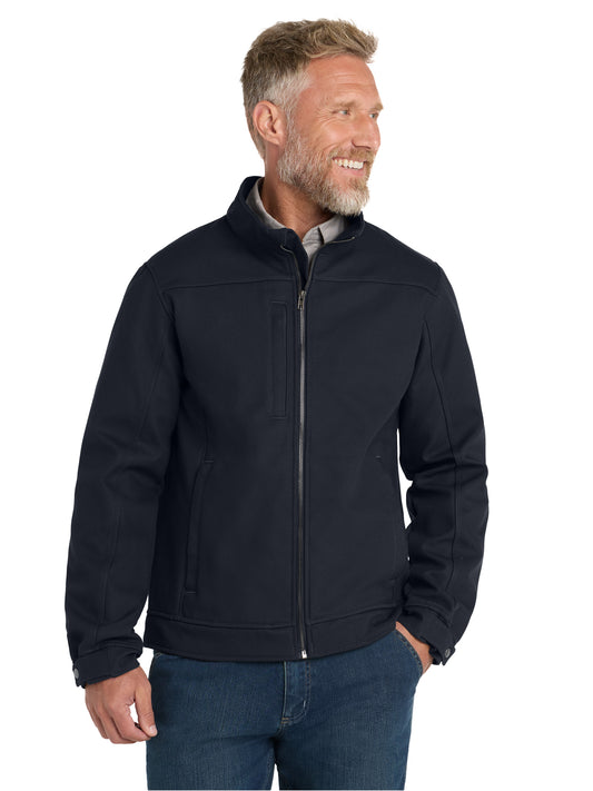 Men's 6-Pocket Duck Bonded Soft Shell Jacket - CSJ60 - Navy Blue